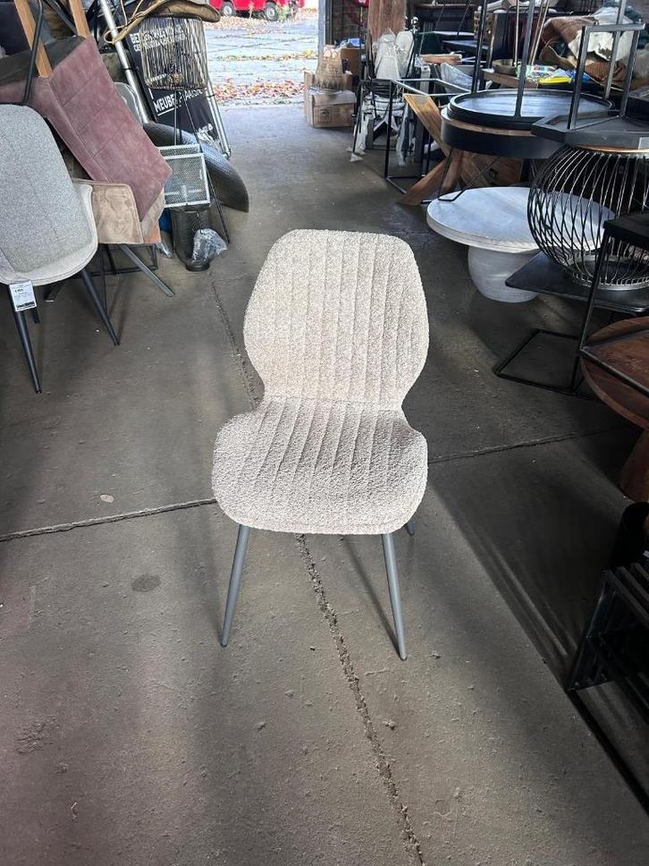 Eetkamerstoel beige/grijs kunststof !outlet korting!, Huis en Inrichting, Stoelen, Nieuw, Eén, Kunststof, Metaal, Grijs, Ophalen
