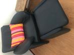 Leolux Herenfauteuil met voetenbank, Huis en Inrichting, Fauteuils, Ophalen, Zo goed als nieuw, 75 tot 100 cm, Moderne vormgeving (Leolux)