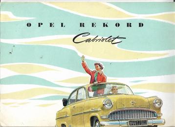 Brochure Opel REKORD Cabriolet, ca. 1956 (NL). beschikbaar voor biedingen
