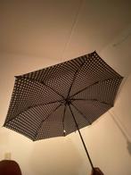 Inklapbare paraplu met zwart-wit bolletjespatroon + hoesje, Ophalen of Verzenden, Nieuw, Zwart