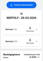 Twee kaartjes Bertolf (bluefinger) Hebron Zwolle, Tickets en Kaartjes, Concerten | Overige