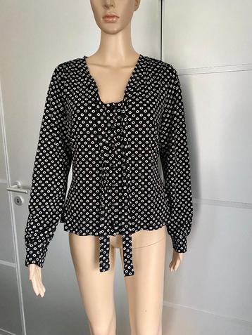 i07 King Louie maat 40=M vest zwart/gebroken-wit vestje beschikbaar voor biedingen