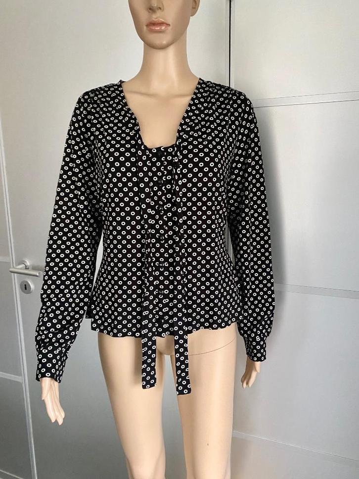 i07 King Louie maat 40=M vest zwart/gebroken-wit vestje, Kleding | Dames, Truien en Vesten, Zo goed als nieuw, Maat 38/40 (M)