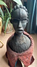 Hoofdtooi met houten hoofd, Bete volk, Nigeria, Antiek en Kunst, Ophalen of Verzenden