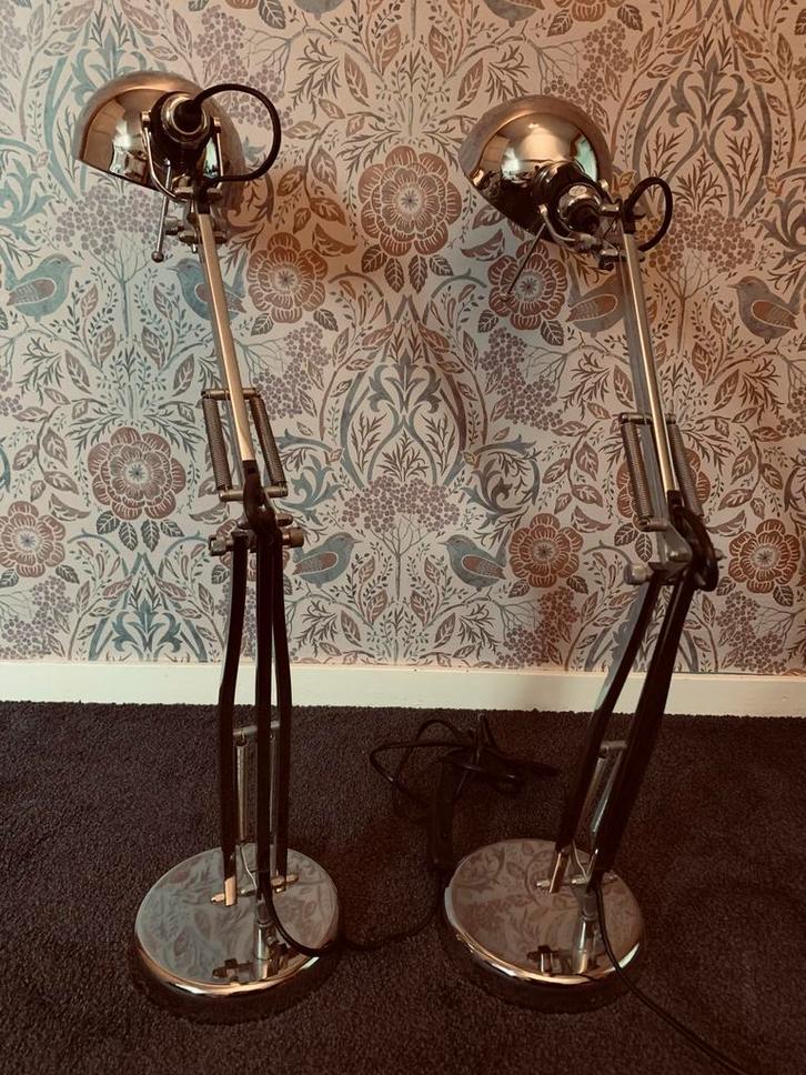 2x Ikea FORSÅ bureaulamp Industrieel, Huis en Inrichting, Lampen | Vloerlampen, Gebruikt, 100 tot 150 cm, Metaal, Ophalen of Verzenden
