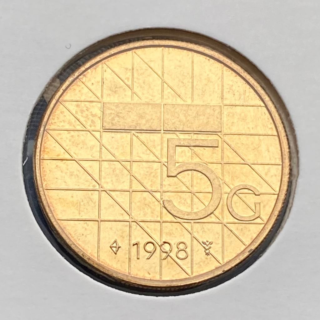 Vijfje van 5 Gulden uit 1998 van Koningin Beatrix, Verzenden, Koningin Beatrix, 1 gulden, Losse munt