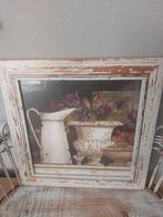 Brocante Schilderij - Stilleven met Bloemen, Ophalen of Verzenden