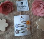 4 klikklak speldjes 3.8 cm met bloemetje, Ophalen of Verzenden, Nieuw