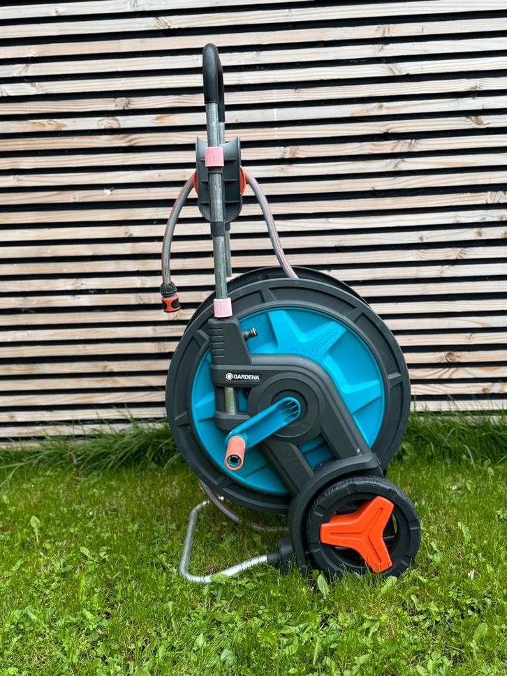 Gardena Slanghaspel 50m - Prima Staat!, Tuin en Terras, Tuinslangen, Zo goed als nieuw, Tuinslanghaspel, Ophalen of Verzenden