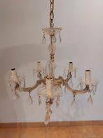 Sfeervolle brocante kleine kroonluchter €20, Huis en Inrichting, Ophalen, Gebruikt, Glas, Charmant, sfeervol, brocante, vintage