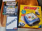 Te ruil/koop: 3 bordspellen: Escape Room, Xoomy, Sequence, Een of twee spelers, Ophalen of Verzenden, Zo goed als nieuw