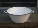 Ronde emaillen teil wit emaille 35 cm. wasteil, Antiek en Kunst, Antiek | Emaille, Ophalen of Verzenden