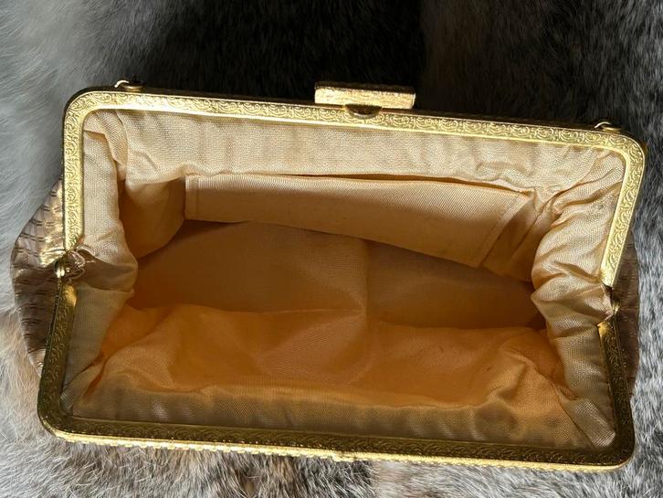 Vintage Gouden Handtasje - Feestdagen, Sieraden, Tassen en Uiterlijk, Tassen | Damestassen, Zo goed als nieuw, Avondtasje, Overige kleuren