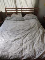 Tweepersoonsbed (160x200) met lattenbodems, Ophalen, Bruin, Tweepersoons, Scandinavisch