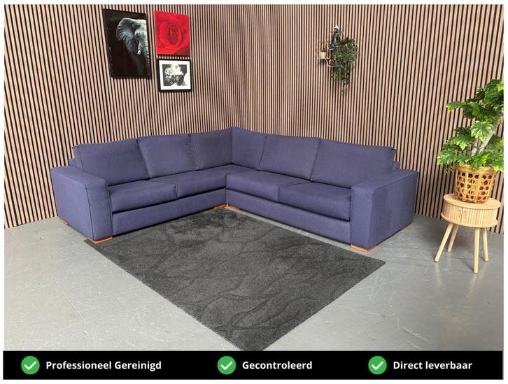 GRATIS LEVERING Hoekbank Paars 285x255 REFURBISHED, Huis en Inrichting, Banken | Bankstellen, Zo goed als nieuw, Hoekbank, Vierpersoons of meer