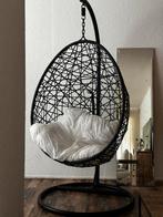 Zwarte Hangstoel, Huis en Inrichting, Fauteuils, Ophalen, Gebruikt, Metaal, 75 tot 100 cm