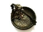 bronzen Jugendstil vide poche schaaltje mand met hengsel, Ophalen of Verzenden, Brons