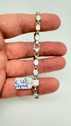 Zilveren armband met inleg opaal. Lengte: 20.2 cm., Ophalen of Verzenden, Nieuw, Zilver, Zilver