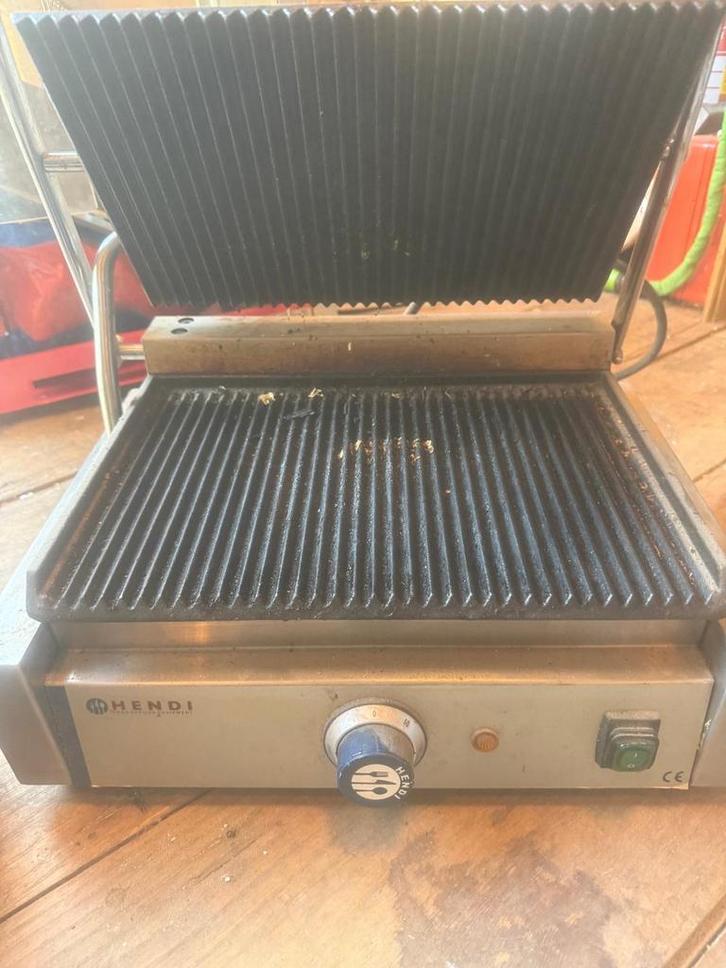 Hendi Panini Plaat / Contactgrill, Witgoed en Apparatuur, Contactgrills, Gebruikt, Ophalen of Verzenden