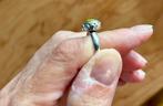 Ring met groene turkoois, Sieraden, Tassen en Uiterlijk, Ringen, Ophalen of Verzenden, Met edelsteen, Dame, Zilver