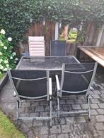Tuinmeubels, Tuin en Terras, Tuinsets en Loungesets, Ophalen, 4 zitplaatsen, Gebruikt, Aluminium