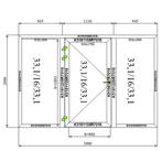 Winkelraam Aluminium Raam met zijlichten op Maat met Glas, 225 cm of meer, 150 tot 225 cm, Inclusief glas, Deurkozijn