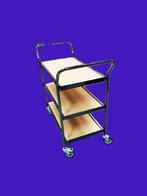 Serveertafel op wieltjes 3 lagen, Huis en Inrichting, Tafels | Sidetables, Ophalen, Gebruikt, 50 tot 100 cm, 25 tot 50 cm