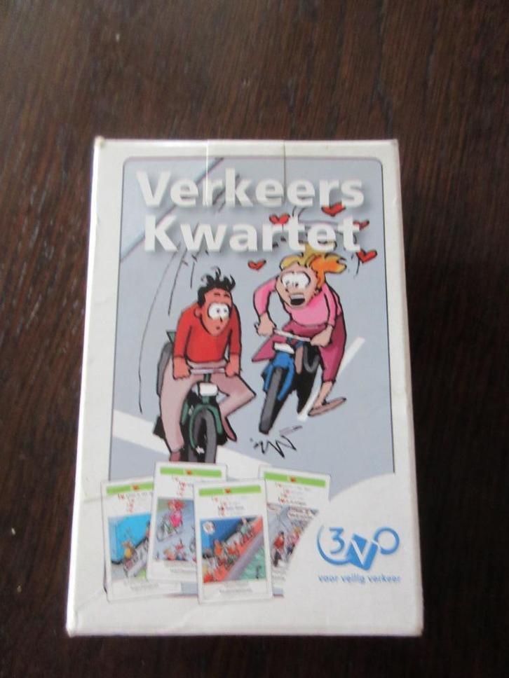 kwartet van Veilig verkeer 3 Vo verkeerskwartet, Verzamelen, Speelkaarten, Jokers en Kwartetten, Gebruikt, Kwartet(ten), Ophalen of Verzenden