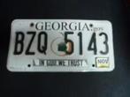 Kentekenplaat licenseplate Georgia In God We Trust 1 USA, Verzenden, Gebruikt, Auto's