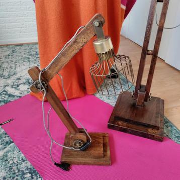 Stoere Lampen Set: Staande & Tafellamp beschikbaar voor biedingen