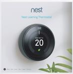 Google Nest Thermostaat Zwart, Doe-het-zelf en Verbouw, Thermostaten, Ophalen of Verzenden, Zo goed als nieuw