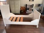 Kinderbed/ ledikant antiek grenen brocant, Ophalen, Eenpersoons, Wit, 190 cm of minder