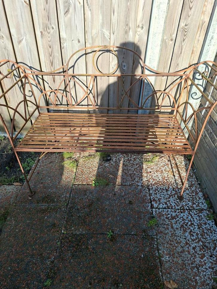 Tuinbank Roest Look - Prachtig!, Tuin en Terras, Tuinbanken, Gebruikt, Metaal, Ophalen