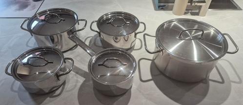 BK pannenset + TIP Culinair pan, Huis en Inrichting, Keuken | Potten en Pannen, Gebruikt, Pannenset, Rvs, Inductieplaat, Keramische plaat