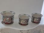 Chinese porseleinen bloempotten met schotel – set van 3, Ophalen of Verzenden