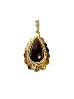 14k gouden hanger met een granaatsteen, Overige voorstellingen, -, -, Ophalen of Verzenden