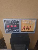 2 leuke schilderijen  33 x 33 cm. Mooi voor keuken., Minder dan 50 cm, Gebruikt, Ophalen of Verzenden, Schilderij