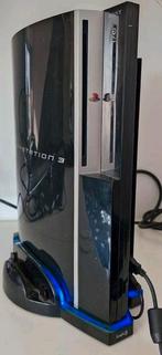 mooie playstation 3 met lichtgevende base en controller, Gebruikt, 40 GB, Phat, Ophalen of Verzenden