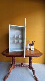 Vintage industriëel vitrine kastje, vitrinekast, wit metalen, Ophalen, Gebruikt, Vintage, Nvt