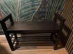 Zwart schoenenrek met zitbank, Huis en Inrichting, Kasten | Schoenenrekken, Ophalen, Zo goed als nieuw