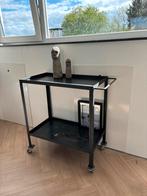 Trolley ijzer (Stoer metaal), Huis en Inrichting, Tafels | Sidetables, 25 tot 50 cm, Gebruikt, Rechthoekig, Ophalen of Verzenden