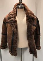 Dames lammy coat pilotenjas - maat L - lamsvacht en leer, Ophalen of Verzenden, Gedragen, Maat 42/44 (L), Bruin