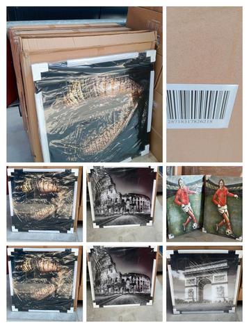 RESTPARTIJ COUNTRY FIELD SCHILDERIJEN GLAS 80X80 CM beschikbaar voor biedingen