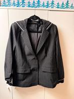 Elegante Dames Blazer - Gestreepte Look, Ophalen, Zwart, Maat 42/44 (L), Zo goed als nieuw