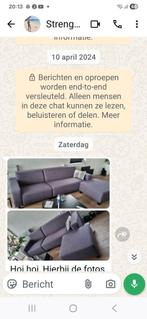 Bank / grijs/ paars, Huis en Inrichting, Ophalen of Verzenden, Zo goed als nieuw, 75 tot 100 cm