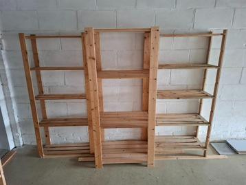 Houten stellingkasten 3 stuks beschikbaar voor biedingen