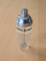 Prachtige antieke glazen chrome cocktailshaker & blender in1, Antiek en Kunst, Ophalen of Verzenden