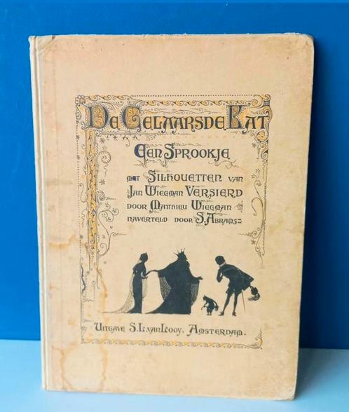 Oud boek De Gelaarsde Kat Een Sprookje/Silhouetten/Abramsz, Boeken, Sprookjes en Fabels, Gelezen, Ophalen of Verzenden
