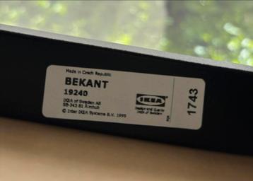 IKEA BEKANT Bureau, 160x80 cm, Grijs/Zwart - afbeelding 6
