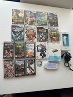 PSP Spel Computer inclusief 6 PSP Spelletjes enz, Ophalen of Verzenden, Zo goed als nieuw, Zwart